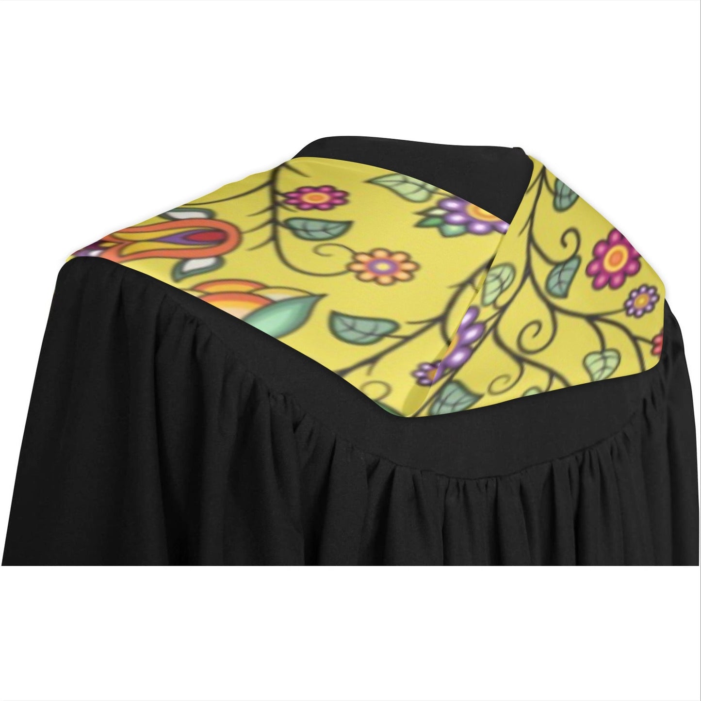Heartbeat Petals Yellow Graduation Stole