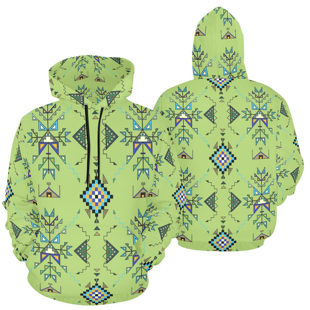 Bear Shield Green Hoodie for Men