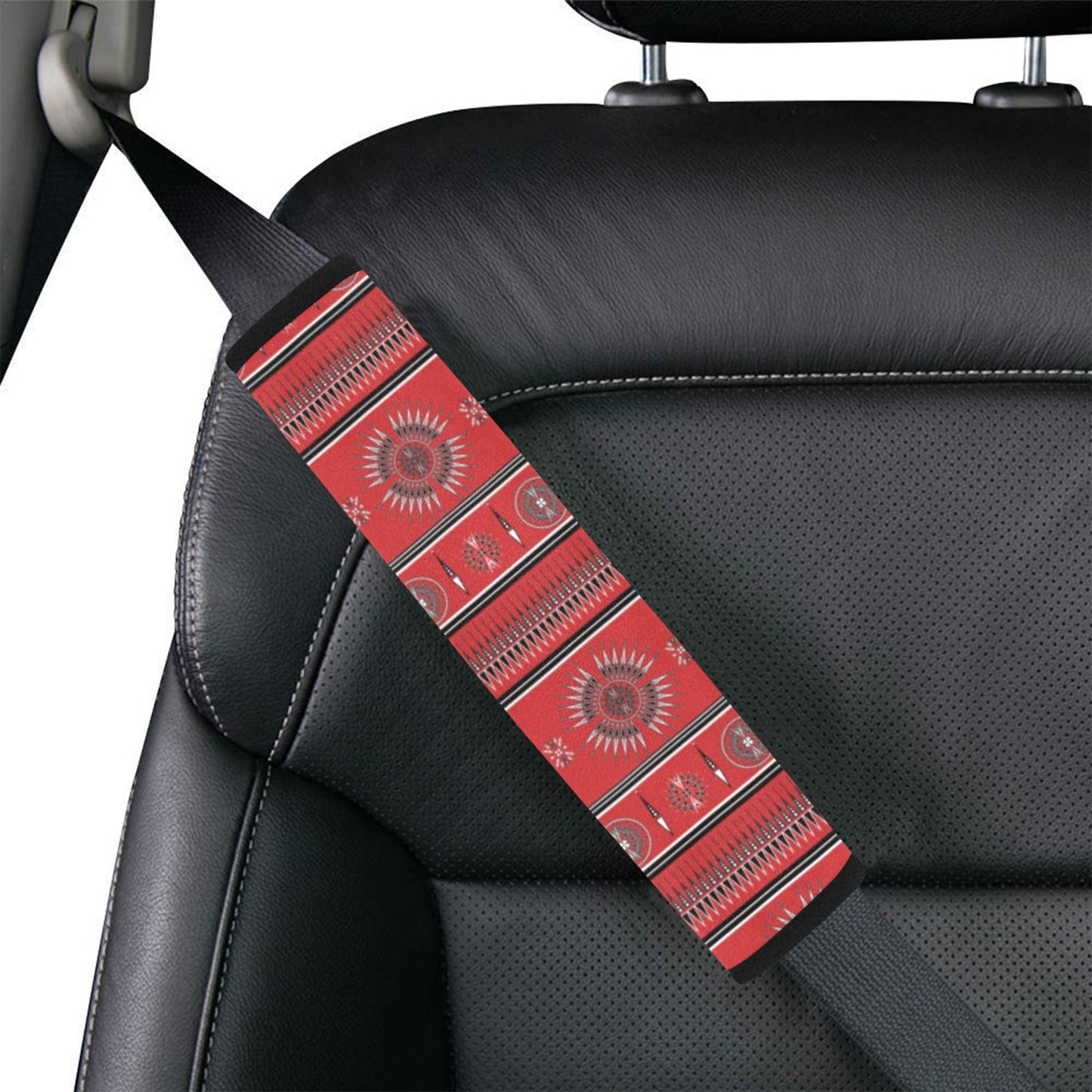 Evening Feather Wheel Blush Seat Belt Cover