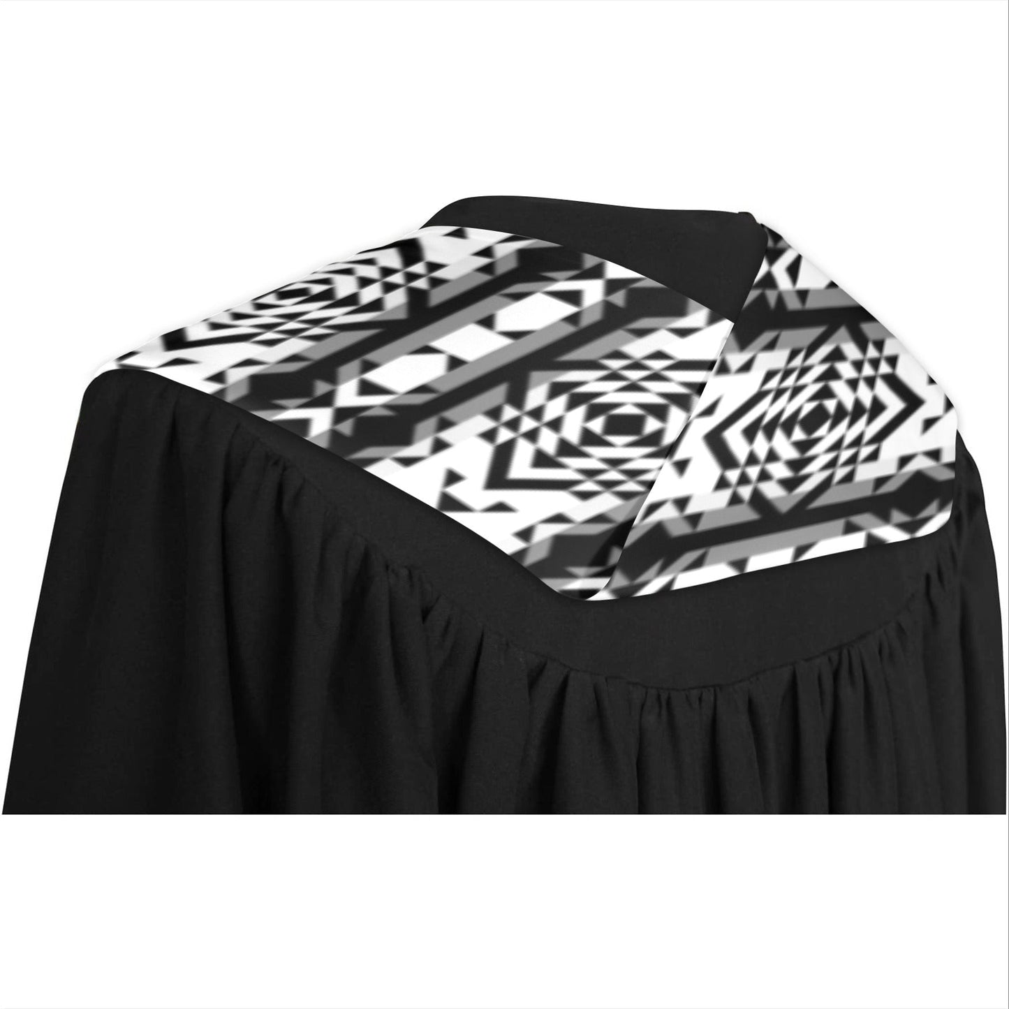 Black Rose Blizzard Graduation Stole