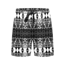 Load image into Gallery viewer, Writing on Stone Black and White Men&#39;s Mid-Length Beach Shorts
