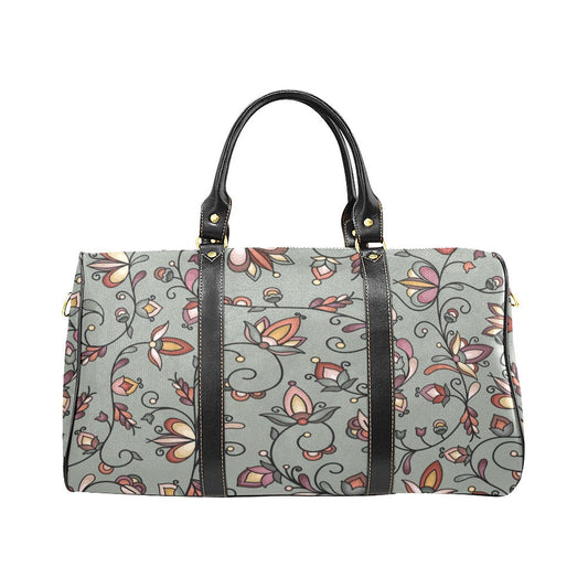 Burnt Sky Petals Green Large Travel Bag