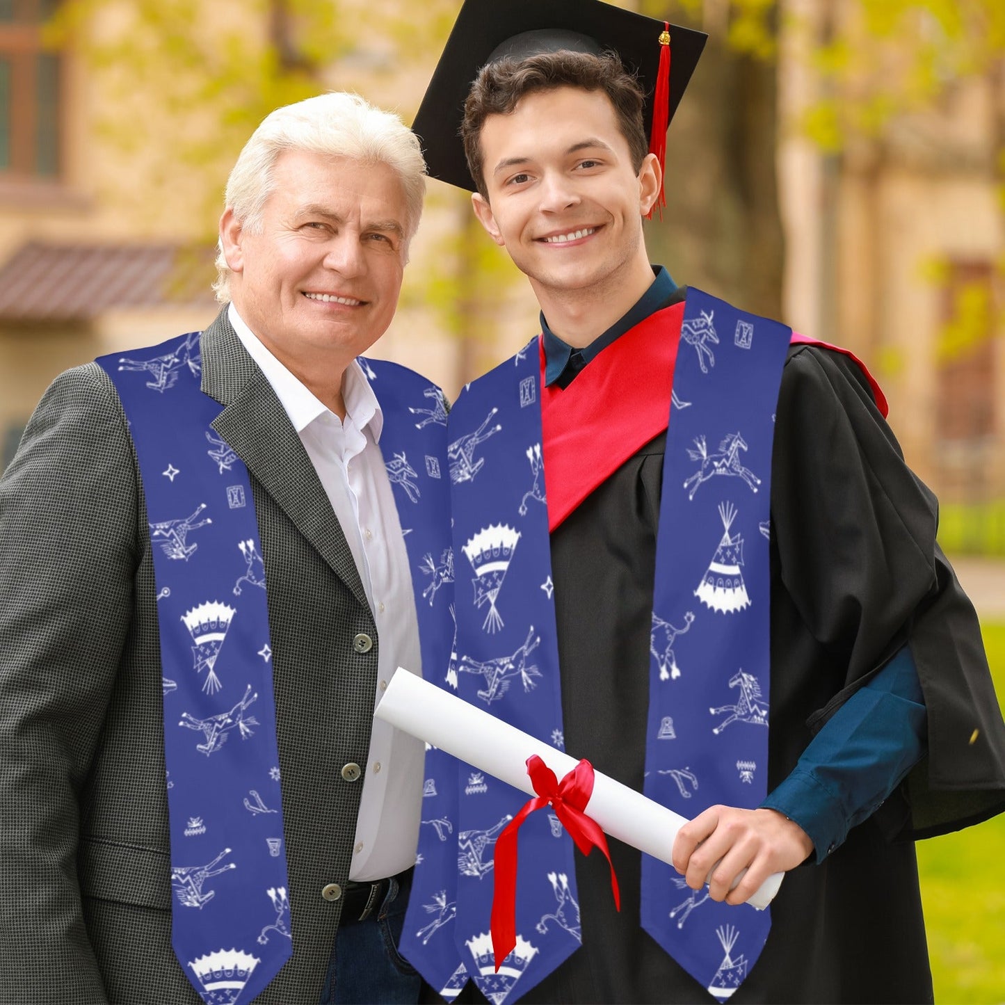 Ledger Dables Blue Graduation Stole