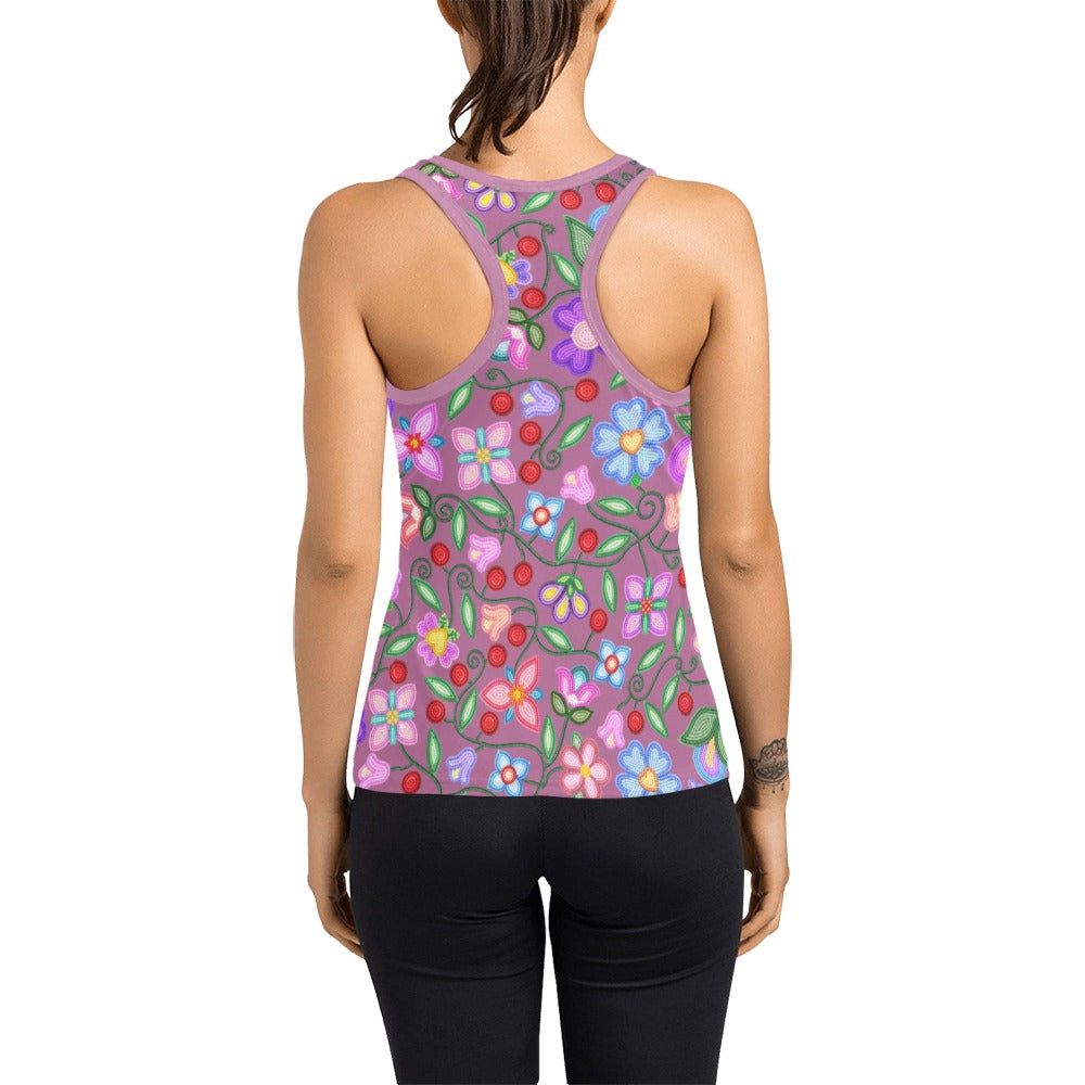 Petal Harmony Dusty Rose Racerback Tank Top