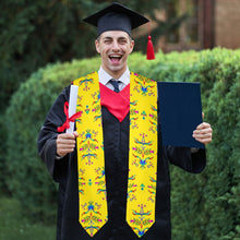 Load image into Gallery viewer, Dakota Damask Yellow Graduation Stole
