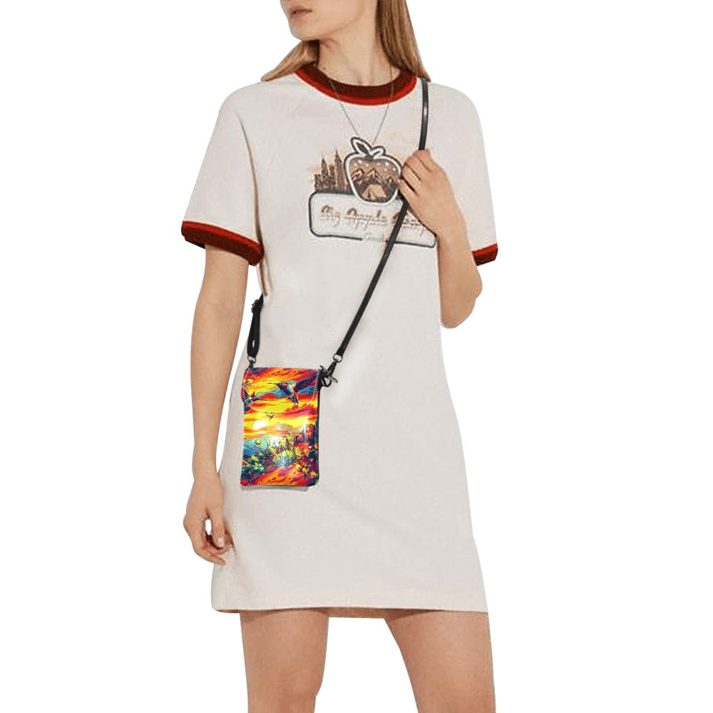 Happy Hummingbirds Small Cell Phone Purse