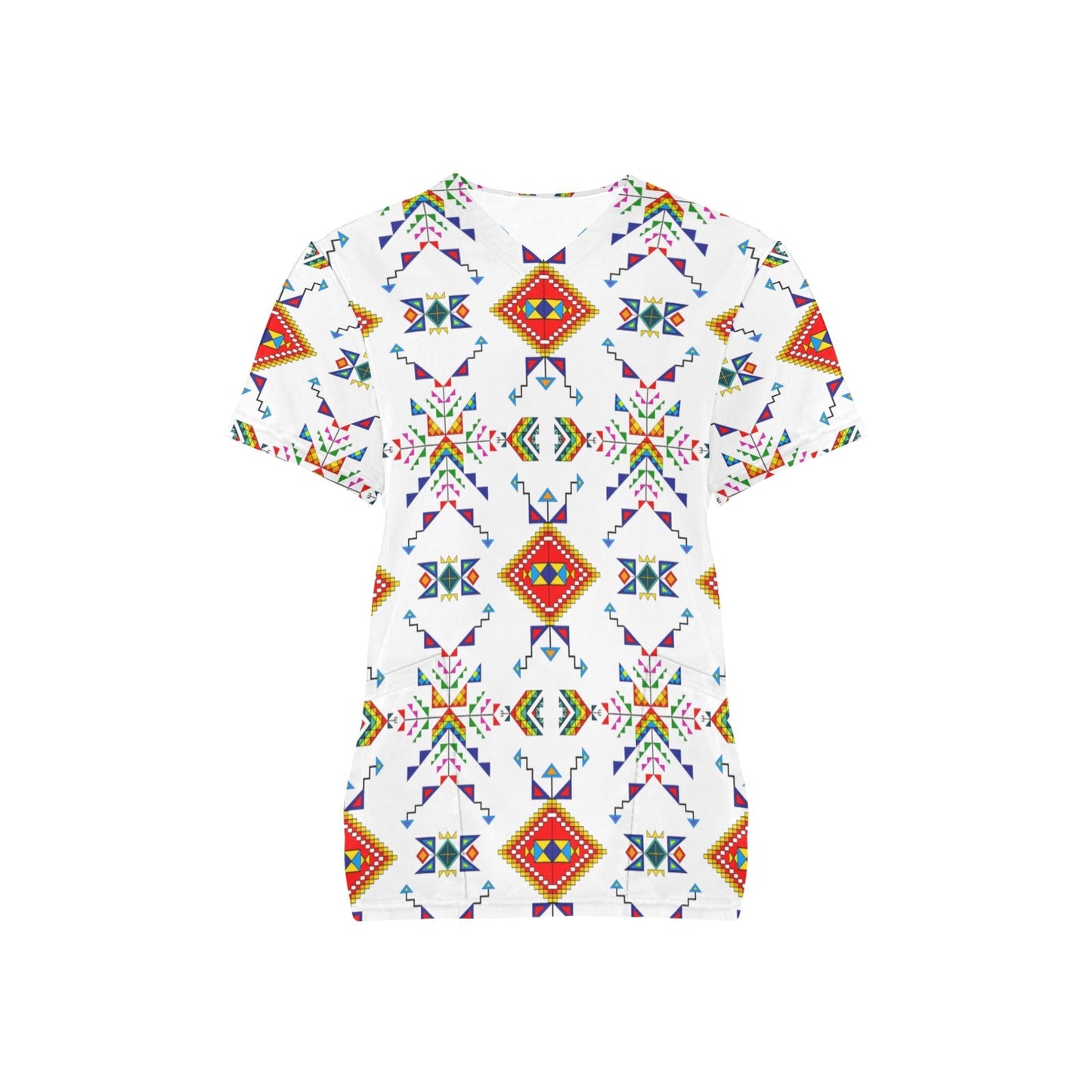 Buffalo Jump White Scrub Top