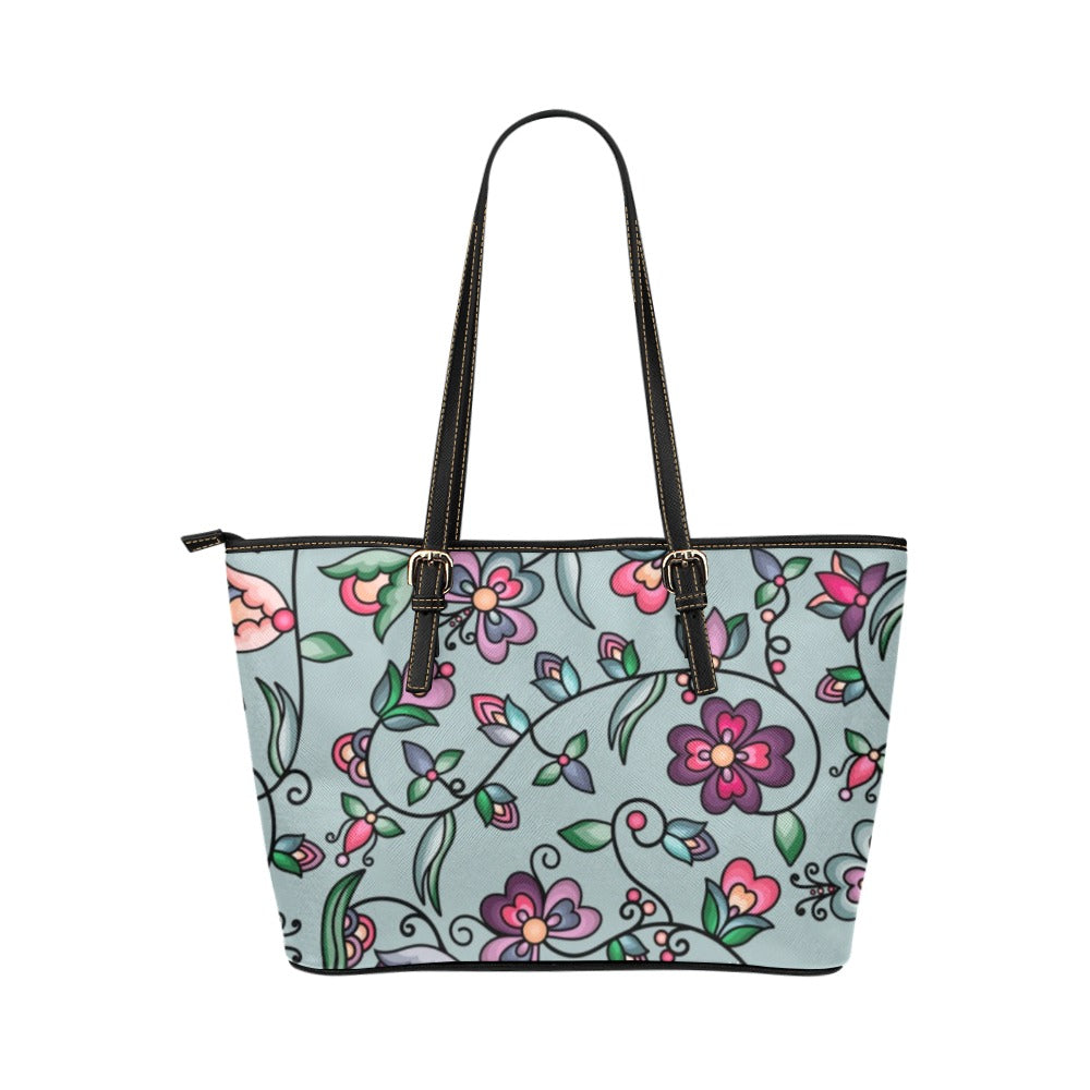 Amber Evening Garland Turquoise Leather Tote