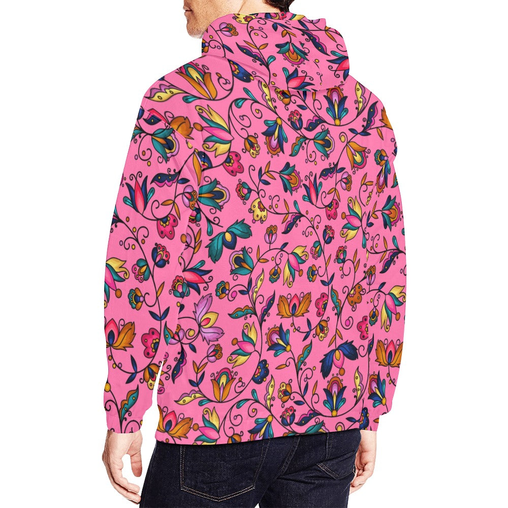 Copper Prairie Petals Pink Hoodie for Men