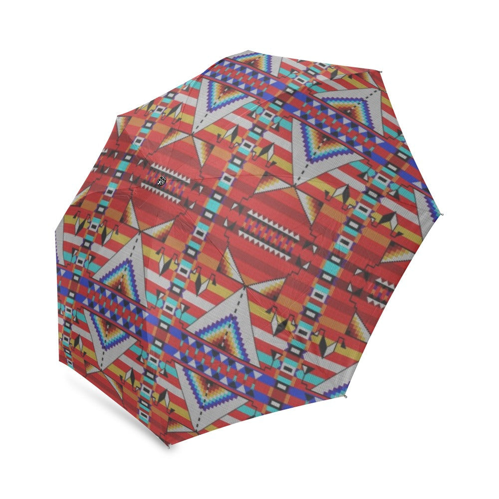 Medicine Blessing Red Foldable Umbrella