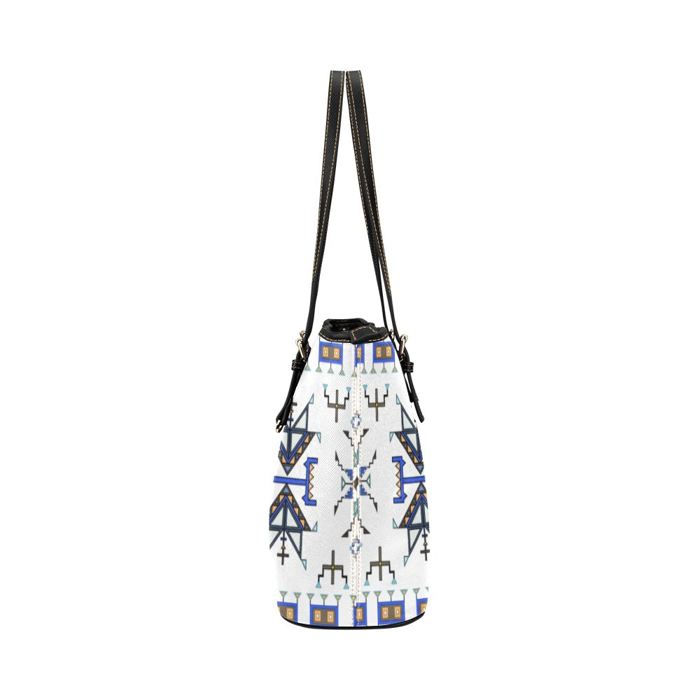 Eagle Strike White Leather Tote