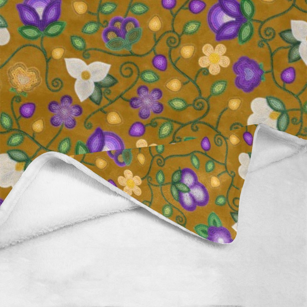 Midnight Moss Bloom Toffee X-Large Micro Fleece Blanket