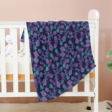 Load image into Gallery viewer, Beaded Blue Nouveau Baby Blanket 30&quot;x40&quot; Baby Blanket 30&quot;x40&quot; e-joyer 
