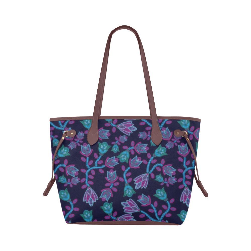 Beaded Nouveau Clover Canvas Tote