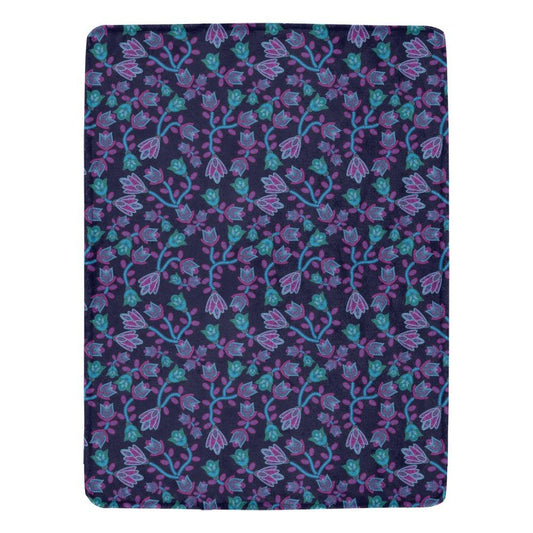 Beaded Blue Nouveau Ultra-Soft Micro Fleece Blanket 60"x80" Ultra-Soft Blanket 60''x80'' e-joyer 