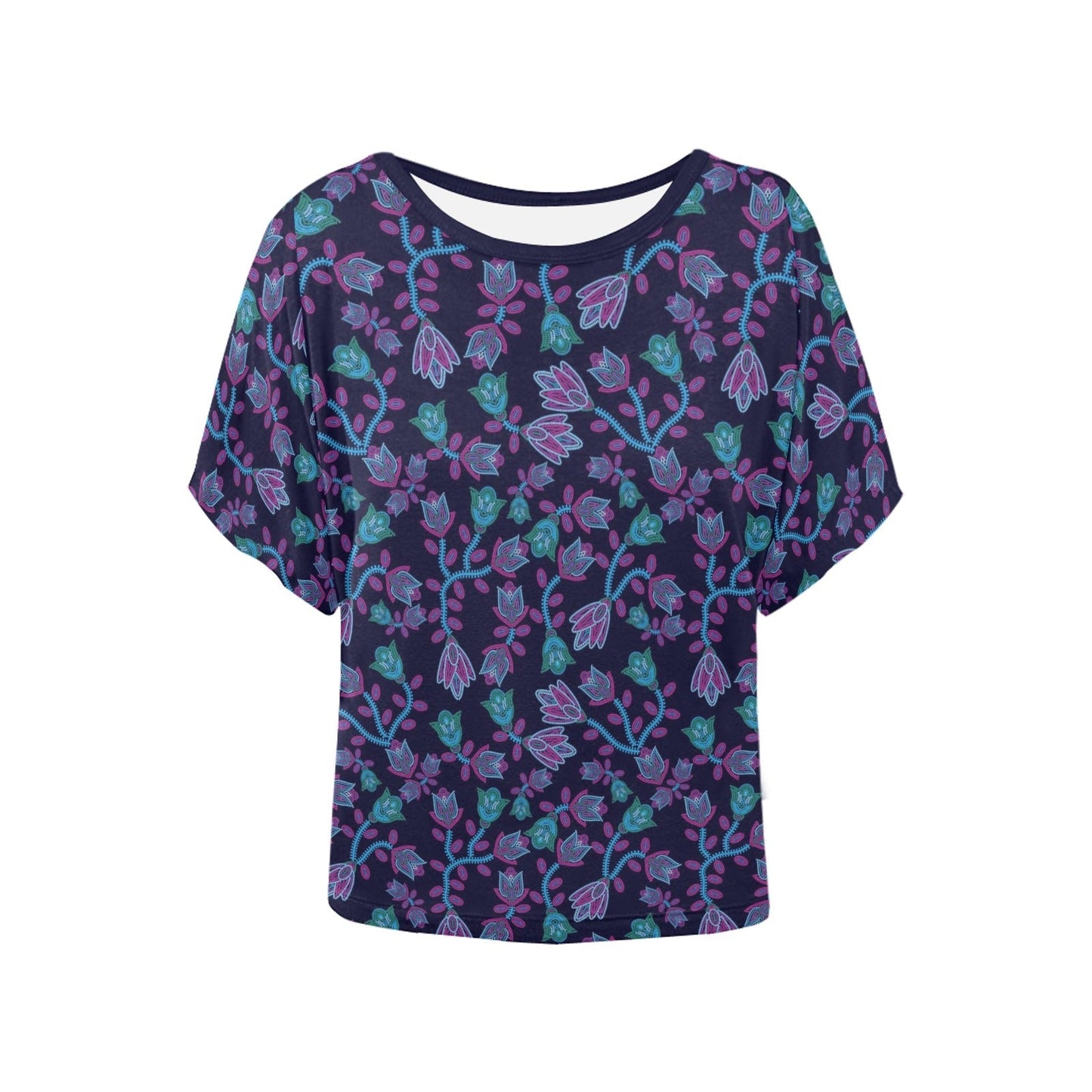 Beaded Nouveau Batwing Blouse