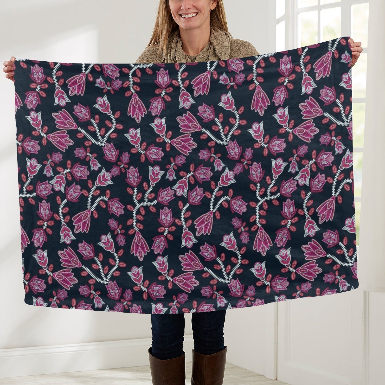 Beaded Pink Baby Blanket 40"x50" Baby Blanket 40"x50" e-joyer 