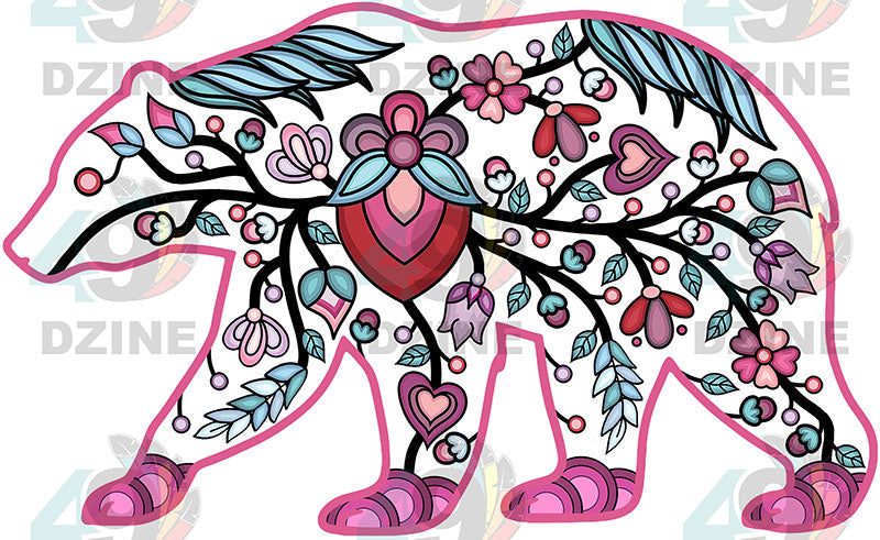 Floral Bear Motif
