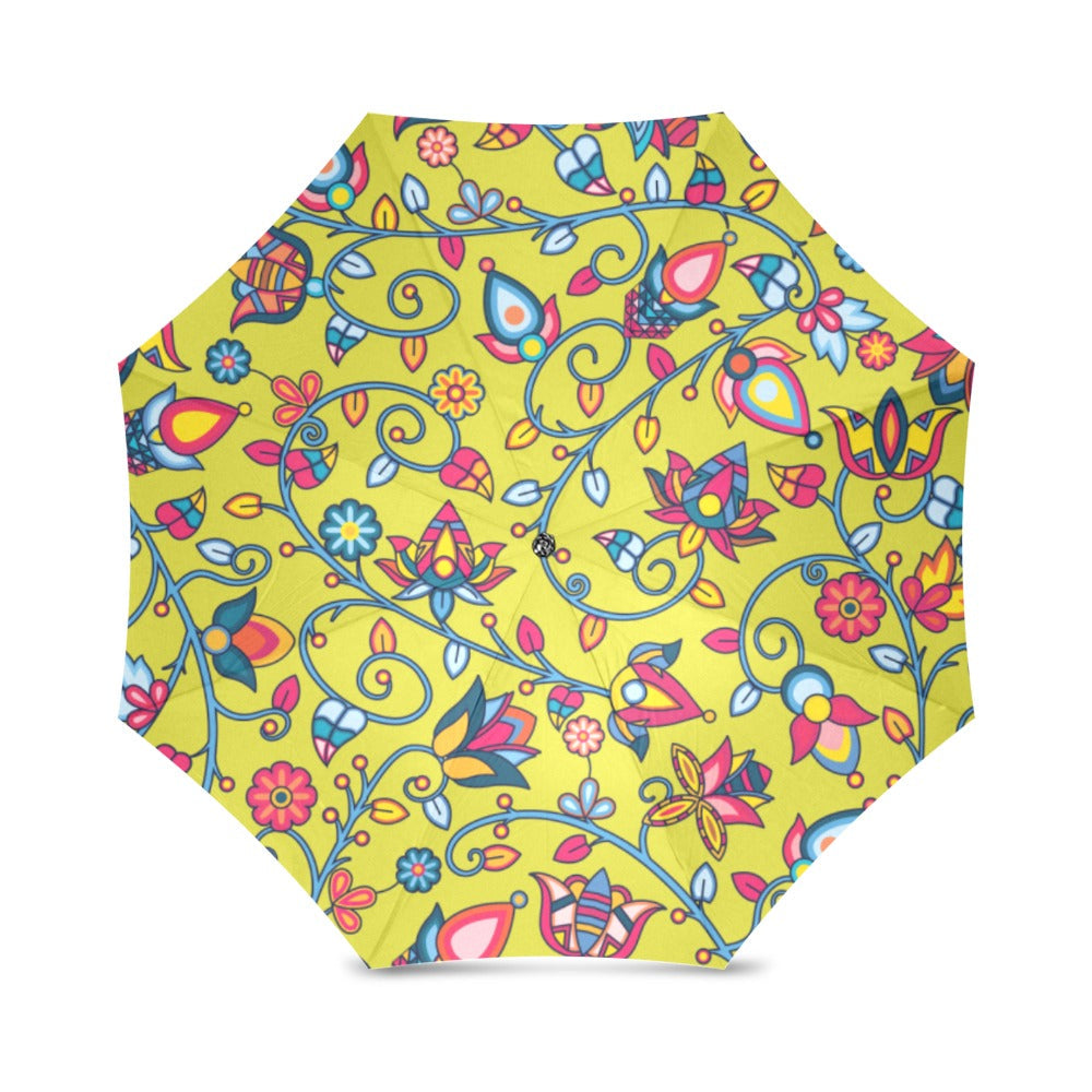 Thorny Path Yellow Foldable Umbrella