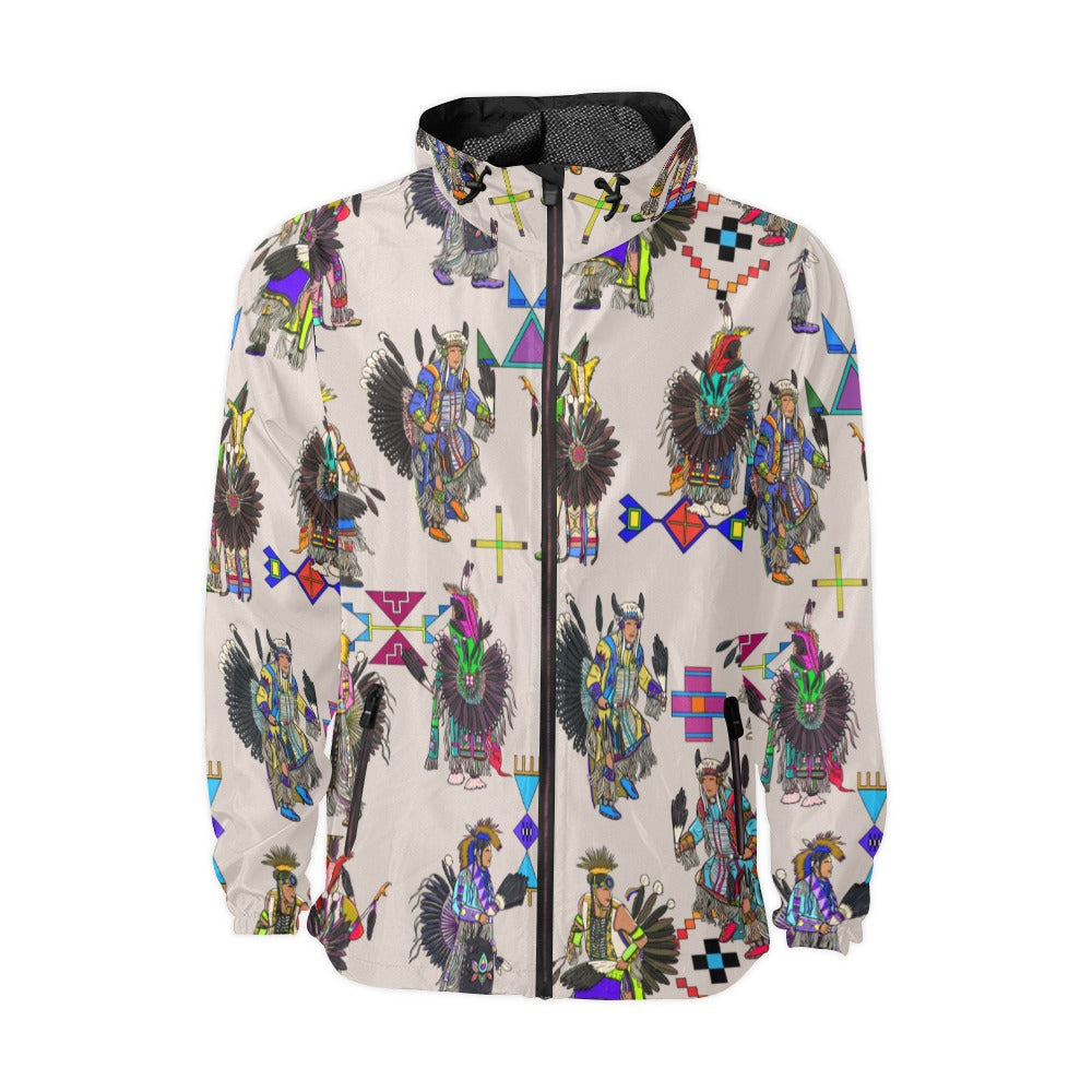 Men's Tradish Dancers Muslin White Men's Windbreaker