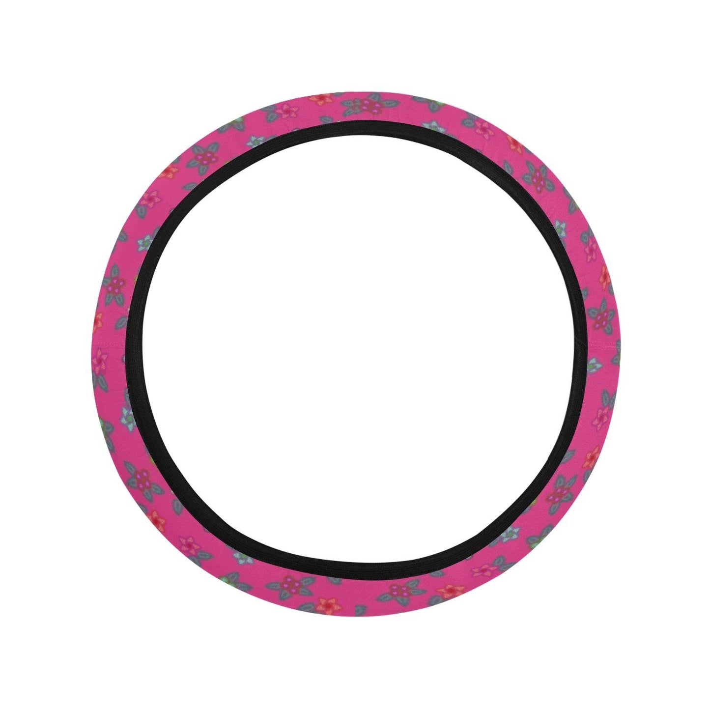 Berry Flowers Steering Wheel Cover