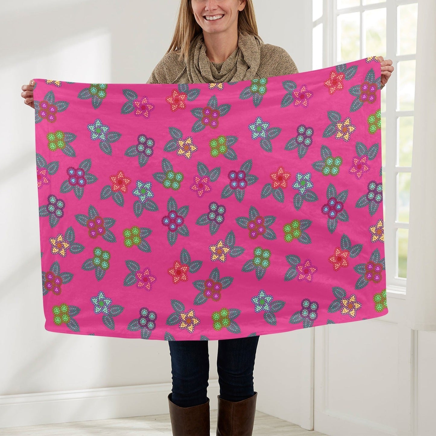 Berry Flowers Baby Blanket 30"x40" Baby Blanket 30"x40" e-joyer 