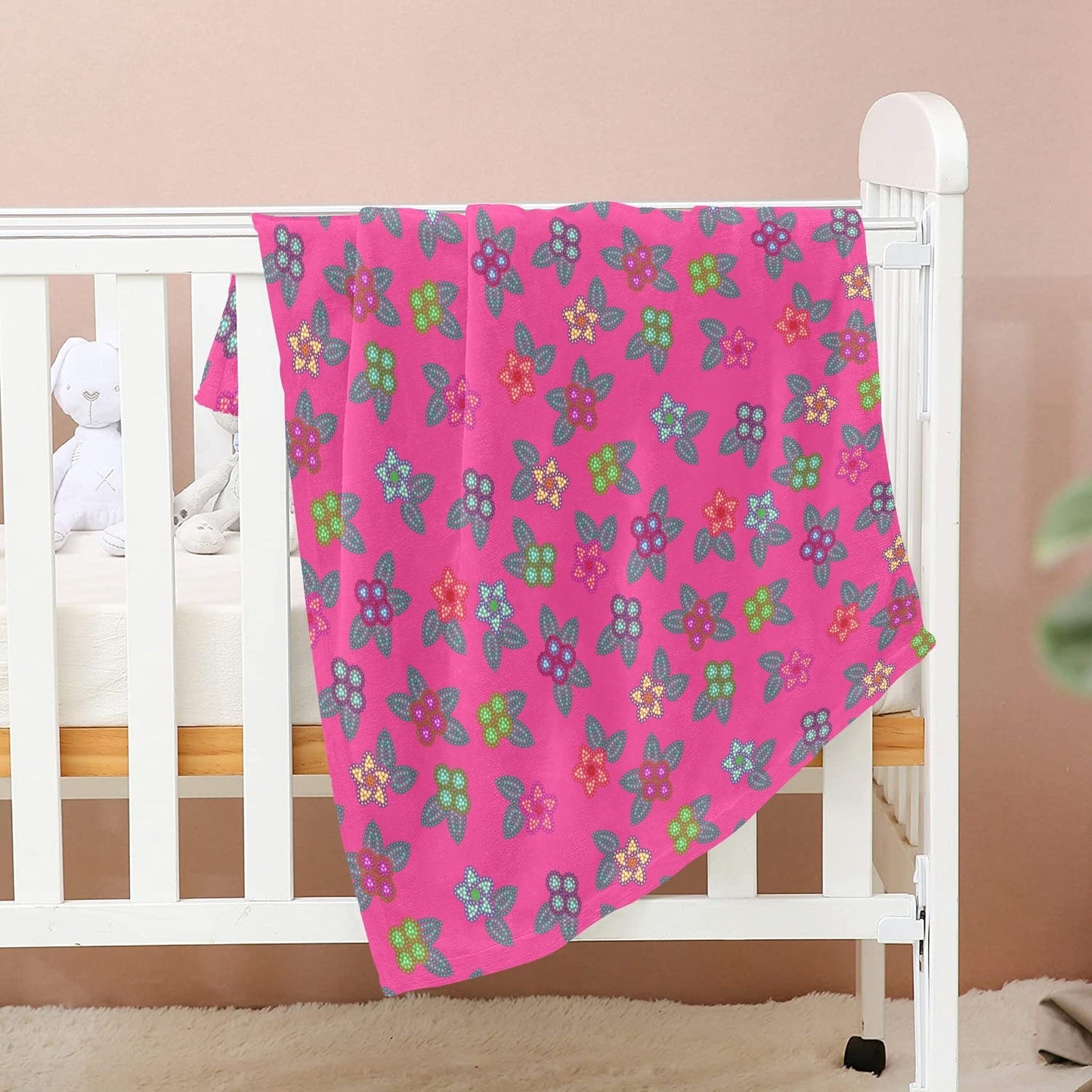 Berry Flowers Baby Blanket 30"x40" Baby Blanket 30"x40" e-joyer 