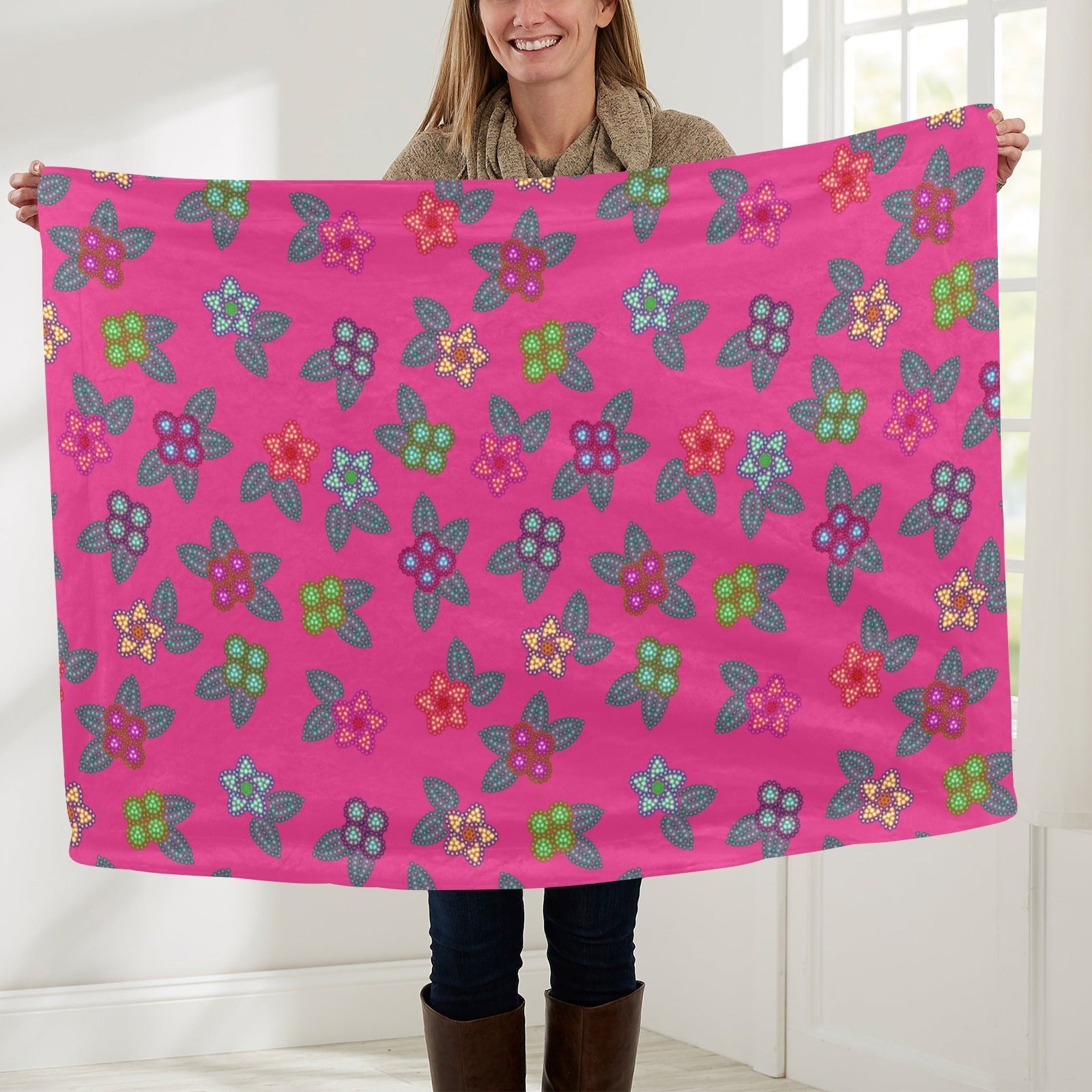 Berry Flowers Baby Blanket 40"x50" Baby Blanket 40"x50" e-joyer 