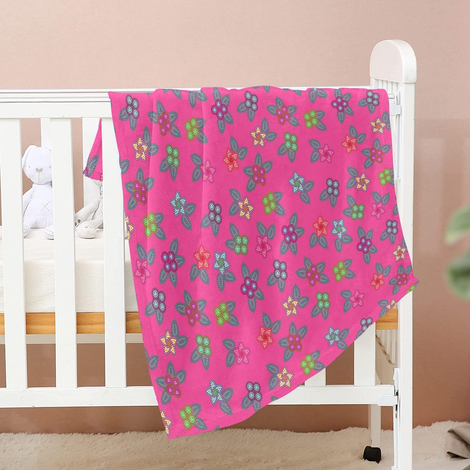 Berry Flowers Baby Blanket 40"x50" Baby Blanket 40"x50" e-joyer 