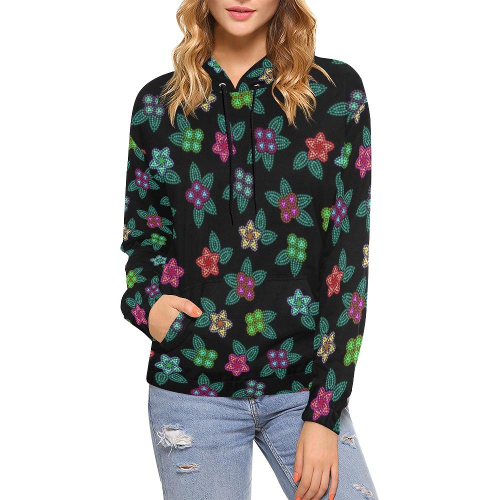 Berry Flowers Hoodie for Women