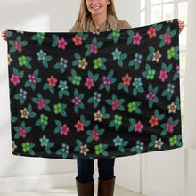 Load image into Gallery viewer, Berry Flowers Black Baby Blanket 40&quot;x50&quot; Baby Blanket 40&quot;x50&quot; e-joyer 
