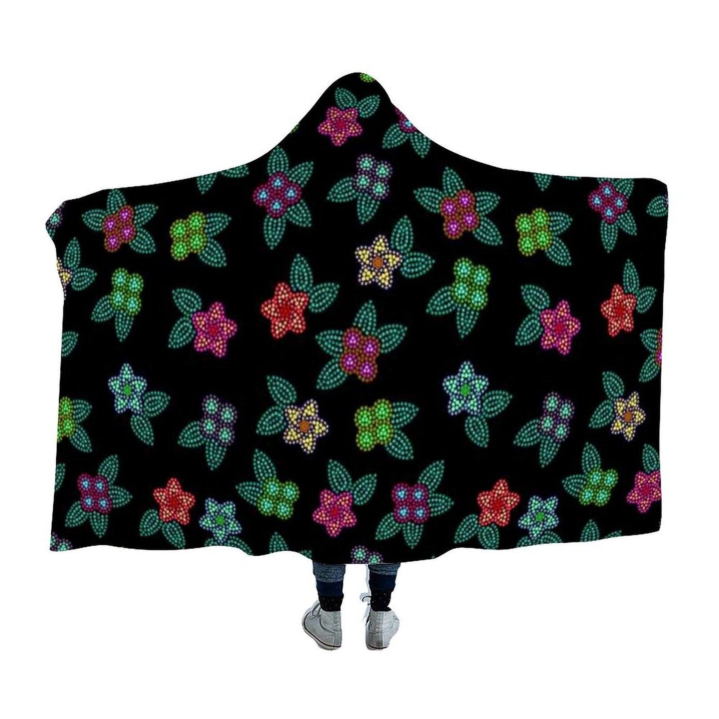 Berry Flowers Hooded Blanket