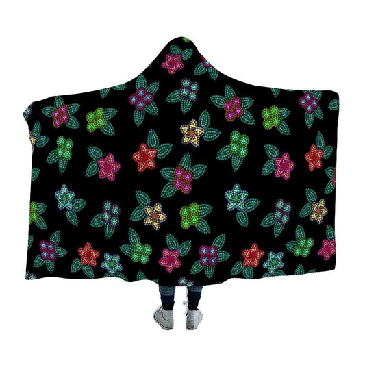 Berry Flowers Hooded Blanket