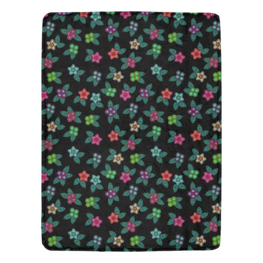 Berry Flowers X-Large Micro Fleece Blanket