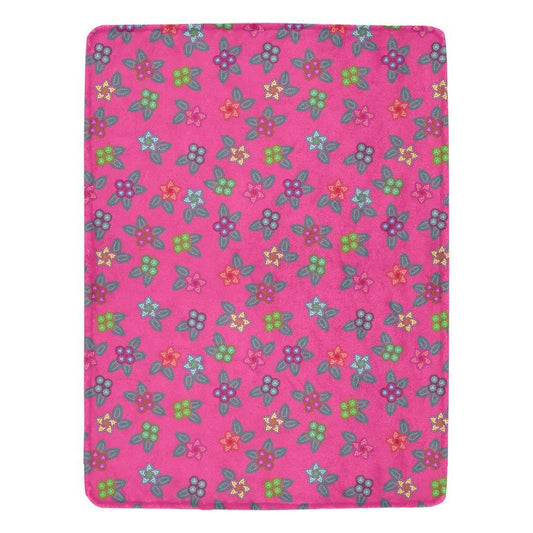Berry Flowers Ultra-Soft Micro Fleece Blanket 60"x80" Ultra-Soft Blanket 60''x80'' e-joyer 