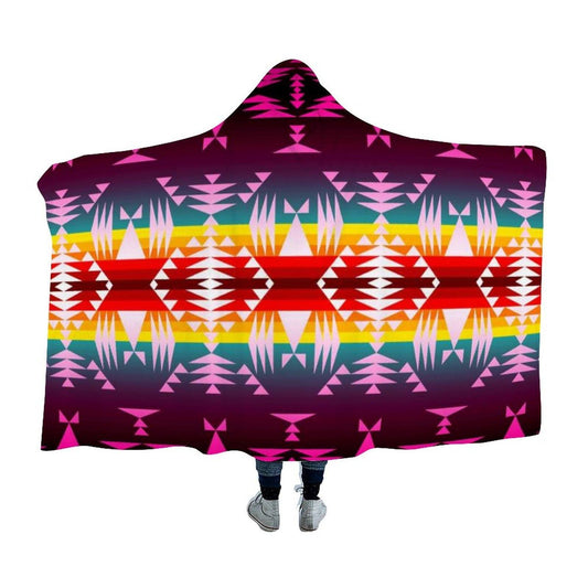 Between the Mountains Hooded Blanket