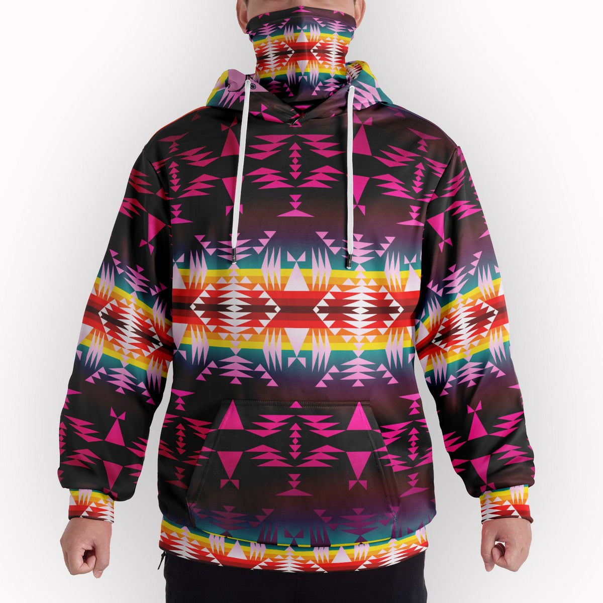 Between the Mountains Hoodie With Half Balaclava