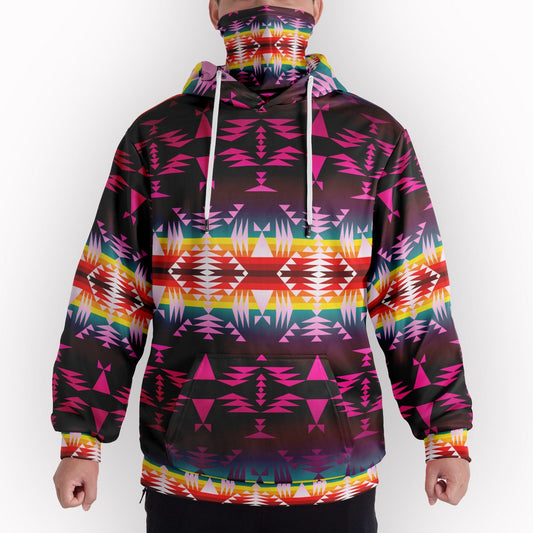 Between the Mountains Hoodie With Half Balaclava