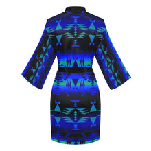 Load image into Gallery viewer, Between the Blue Ridge Mountains Long Sleeve Kimono Robe Long Sleeve Kimono Robe e-joyer 
