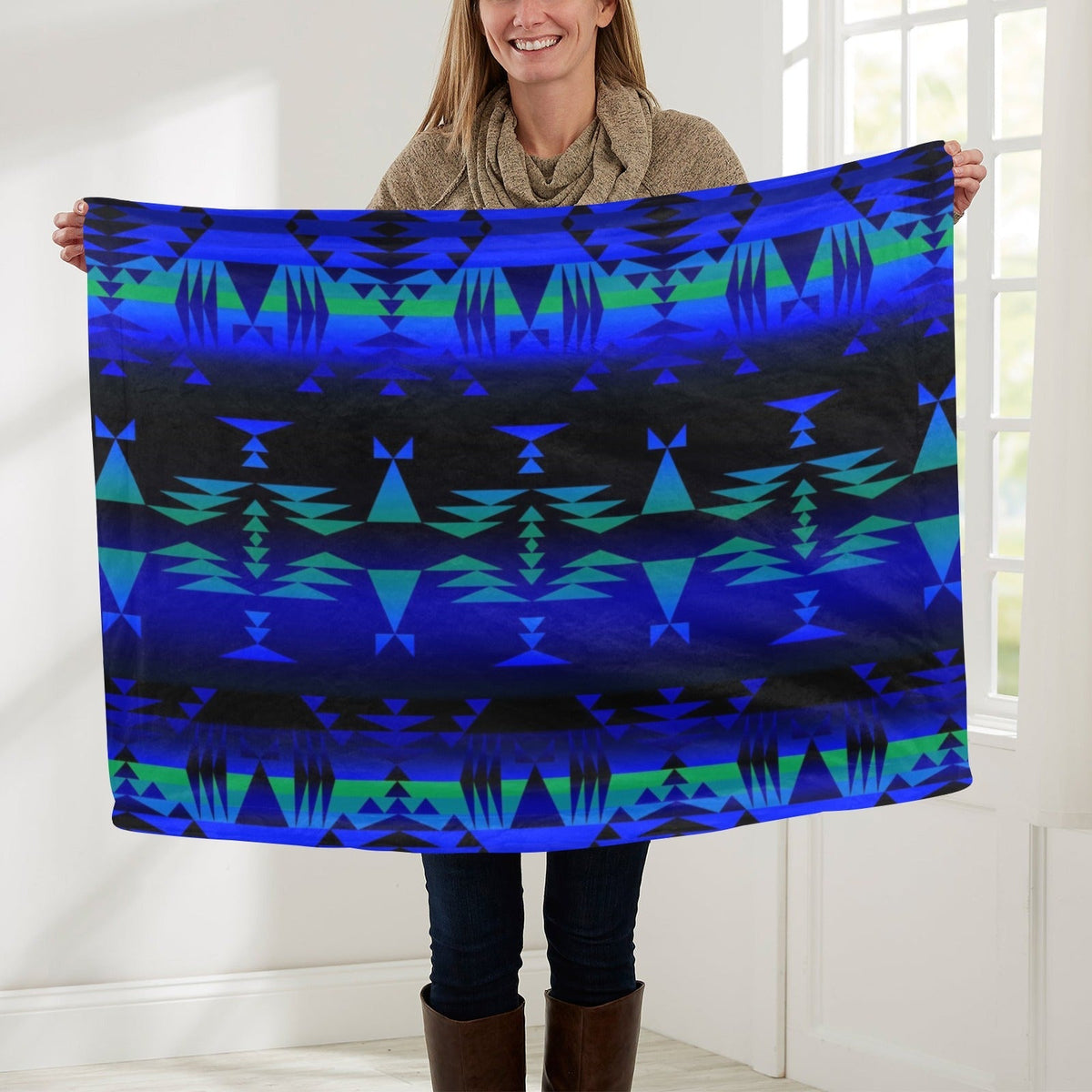 Between the Blue Ridge Mountains Small Baby Blanket by 49 Dzine