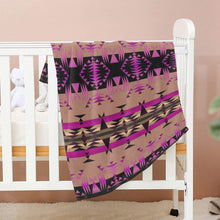 Load image into Gallery viewer, Between the Mountains Berry Baby Blanket 30&quot;x40&quot; Baby Blanket 30&quot;x40&quot; e-joyer 
