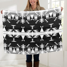 Load image into Gallery viewer, Between the Mountains Black and White Baby Blanket 40&quot;x50&quot; Baby Blanket 40&quot;x50&quot; e-joyer 
