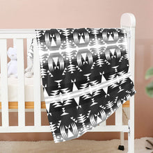 Load image into Gallery viewer, Between the Mountains Black and White Baby Blanket 40&quot;x50&quot; Baby Blanket 40&quot;x50&quot; e-joyer 
