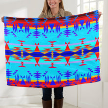 Load image into Gallery viewer, Between the Mountains Blue Baby Blanket 40&quot;x50&quot; Baby Blanket 40&quot;x50&quot; e-joyer 
