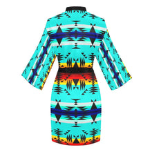 Load image into Gallery viewer, Between the Mountains Long Sleeve Kimono Robe Long Sleeve Kimono Robe e-joyer 
