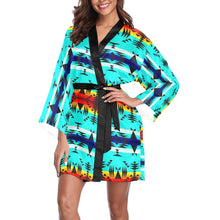 Load image into Gallery viewer, Between the Mountains Long Sleeve Kimono Robe Long Sleeve Kimono Robe e-joyer 
