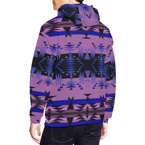 Between the Mountains Moon Shadow Men's All Over Print Hoodie (USA Size) (Model H13) Hoodies e-joyer 