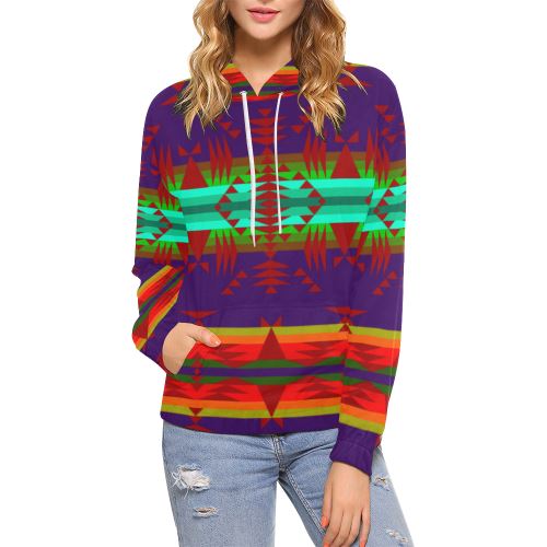 Between the Mountains Moon Shadow Sierra All Over Print Hoodie for Women (USA Size) (Model H13) All Over Print Hoodie for Women (H13) e-joyer 