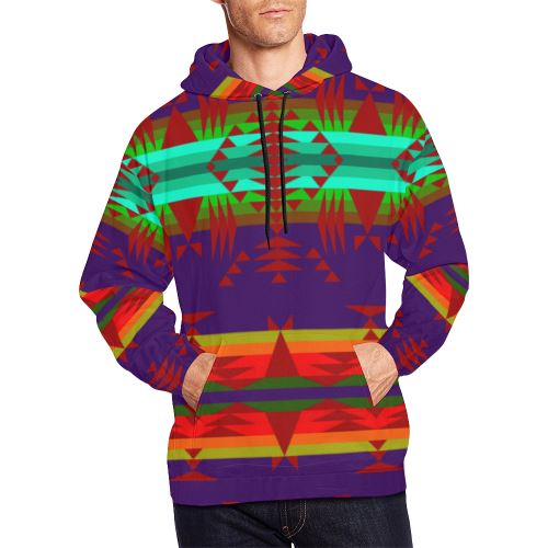 Between the Mountains Moon Shadow Sierra Men's All Over Print Hoodie (USA Size) (Model H13) Hoodies e-joyer 