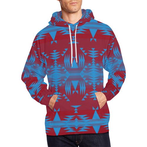 Between the Mountains Sierra Deep Lake Men's All Over Print Hoodie (USA Size) (Model H13) Hoodies e-joyer 